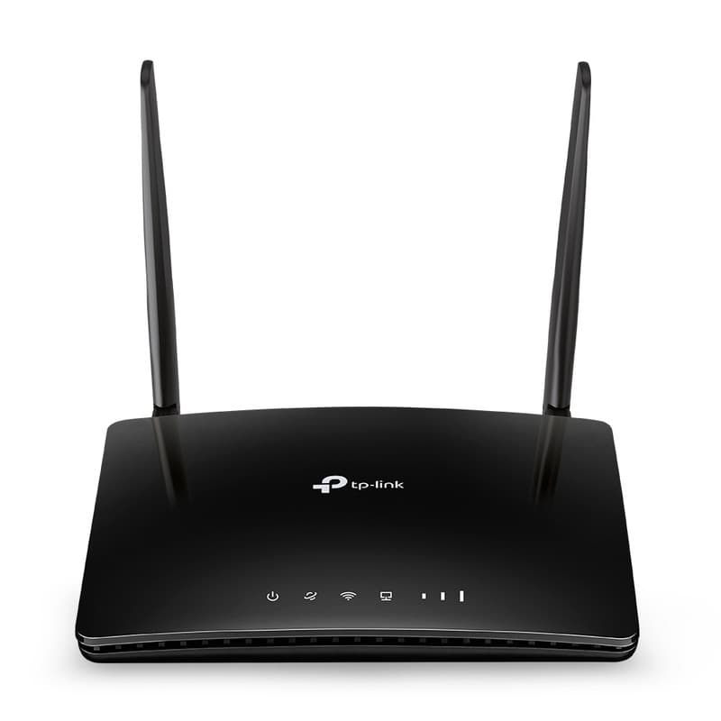 مودم روتر بی‌سیم 4G LTE تی‌پی‌لینک مدل TL-MR6400 با دو آنتن خارجی، شبکه Wi-Fi 2.4 گیگاهرتز، پشتیبانی از 32 کاربر، چهار پورت LAN 10/100 مگابیت و فایروال پیشرفته
