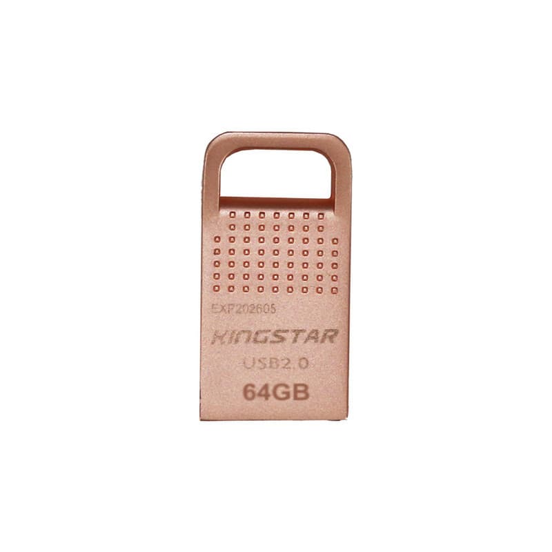 فلش مموری 64 گیگابایت کینگ استار مدل KS237، با رابط USB2.0 و سرعت انتقال 480 مگابایت بر ثانیه، بدنه فلزی مقاوم در برابر آب، ضربه، شوک، لرزش و گردوغبار