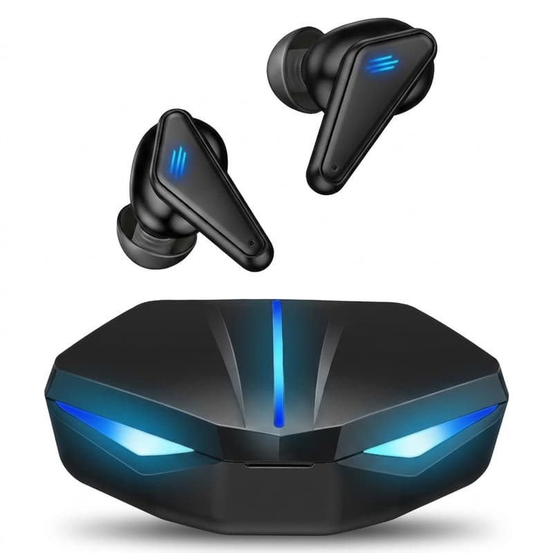 هدفون بلوتوثی مدل K55 با قابلیت حذف نویز (ANC)، درگاه شارژ USB Type-C، دارای کنترل لمسی روی گوشی‌ها، حالت Gaming، مقاومت در برابر رطوبت و عرق