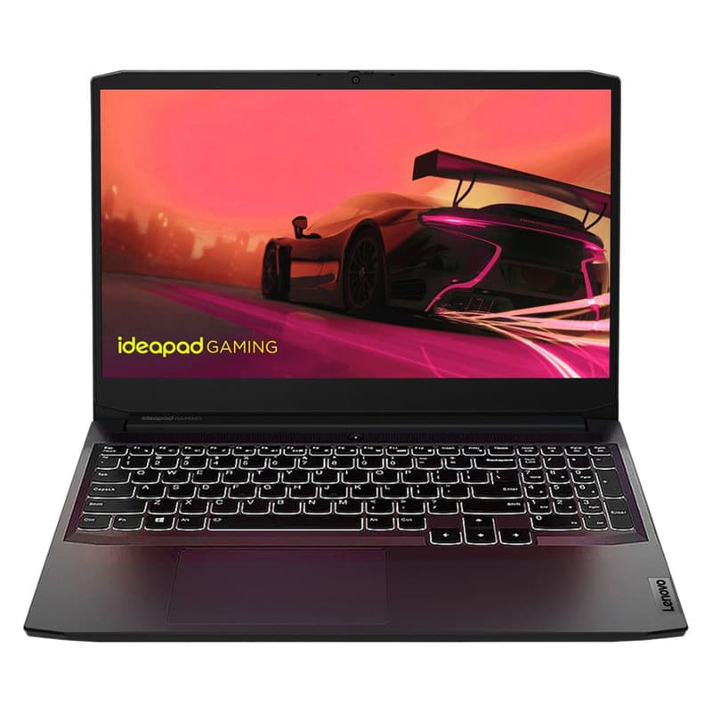 لپ‌تاپ لنوو مدل IdeaPad Gaming 3 15ACH6 با پردازنده Ryzen 5-5500H و گرافیک RTX2050 4GB، رم DDR4 16GB با فرکانس 3200MHz، حافظه SSD با ظرفیت 512GB، نمایشگر 15.6 اینچ IPS با وضوح Full HD و نرخ به‌روزرسانی 144Hz، دارای نور پس‌زمینه کیبورد