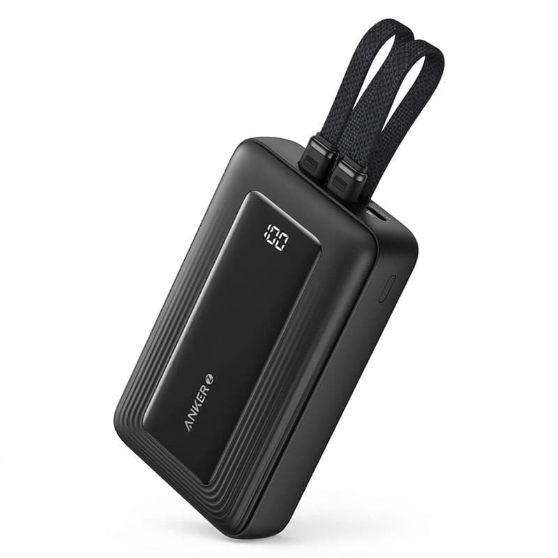 پاوربانک انکر مدل A1681 ظرفیت 20000 میلی آمپر ساعت به همراه کابل لایتنیگ و کابل USB Type-C
