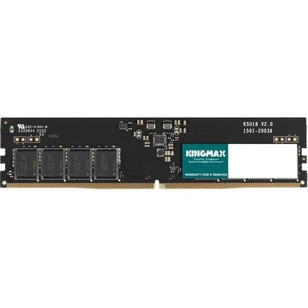 رم کامپیوتر کینگ‌مکس DDR5 تک کاناله 8 گیگابایت 4800 مگاهرتز U-DIMM با تایمینگ 40 و مصرف توان بهینه
