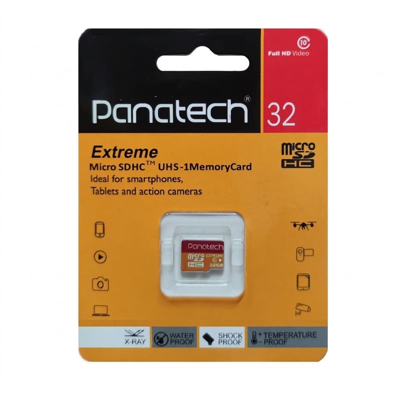 کارت حافظه microSD پاناتک مدل Extreme-UHS-1 کلاس Class 10 سرعت 100 مگابایت بر ثانیه ظرفیت 32 گیگابایت