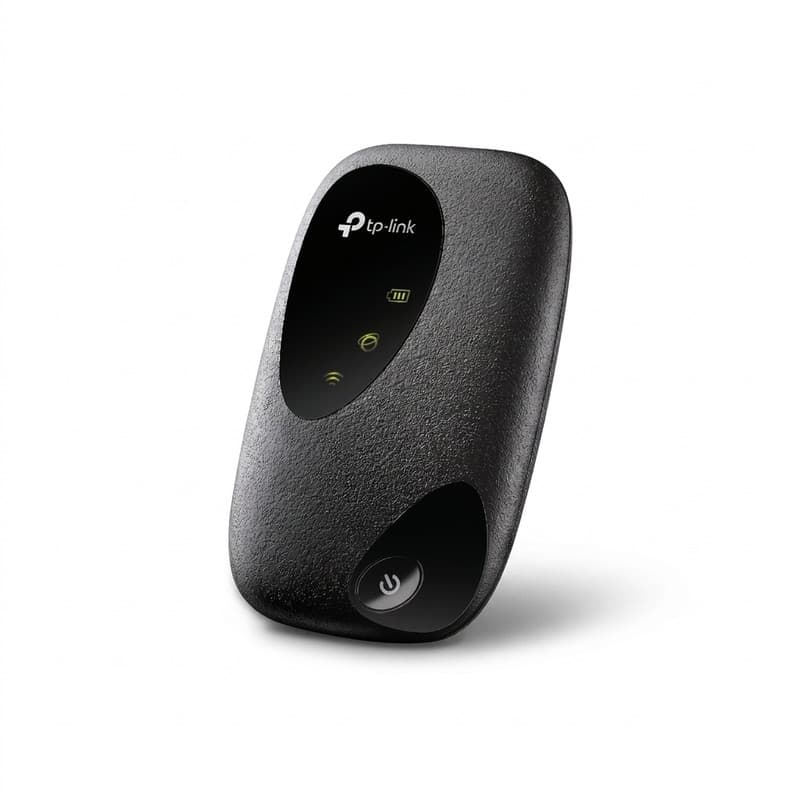 مودم 4G قابل حمل تی پی‌لینک مدل M7000 با پشتیبانی از اتصال بی‌سیم، حداکثر 10 کاربر، آنتن داخلی 20dBm، سرعت دانلود 150Mbps و سرعت آپلود 50Mbps، منبع تغذیه باتری و رابط microUSB