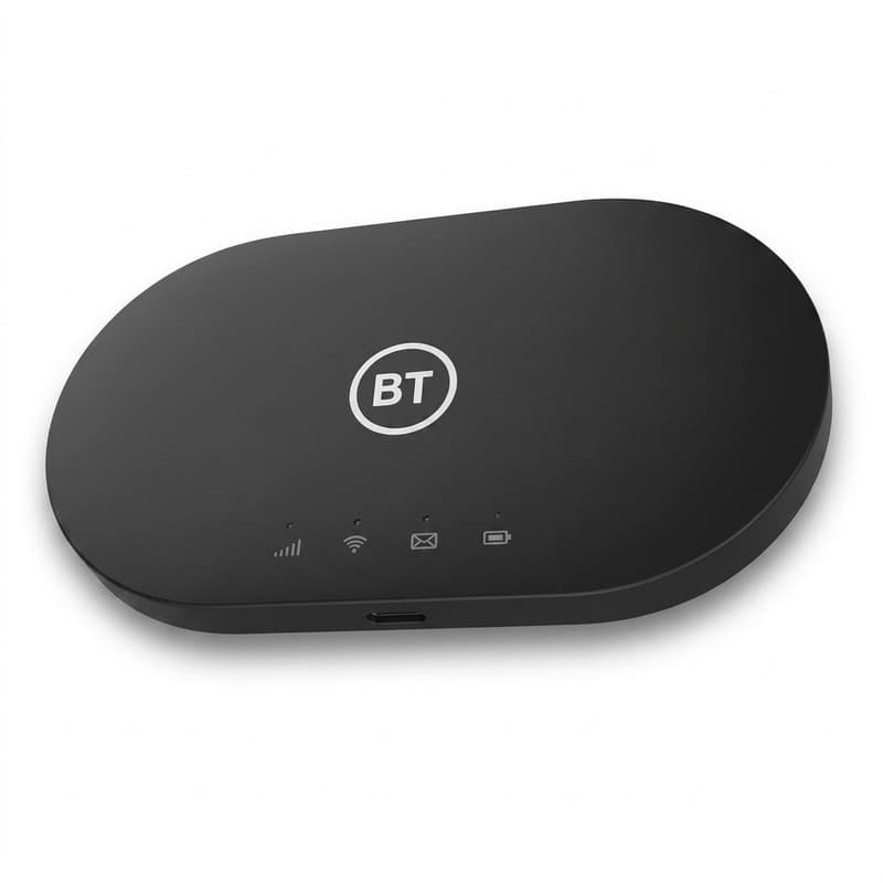 مودم 4.5G قابل حمل بی تی مدل Mini Hub BT71 با سرعت دانلود 300Mbps و آپلود 100Mbps، پشتیبانی تا 20 کاربر، باتری با شارژدهی 8 ساعت، دو باند 2.4GHz و 5GHz با استاندارد AC و پشتیبانی از SMS
