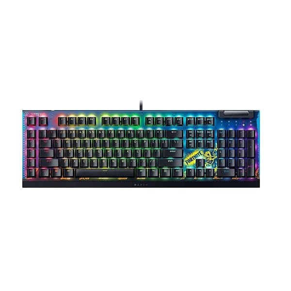 کیبورد گیمینگ ریزر مدل BlackWidow V4 X Fortnite Edition