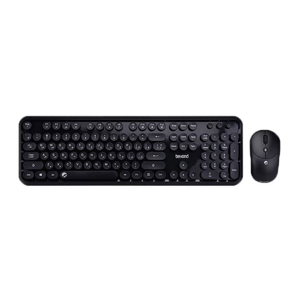 کیبورد و ماوس بی سیم بیاند مدل BMK-8101RF سوئیچ ممبران، Full-Size