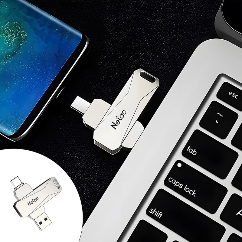 فلش مموری نتاک مدل U782C کد OTG ظرفیت 64 گیگابایت