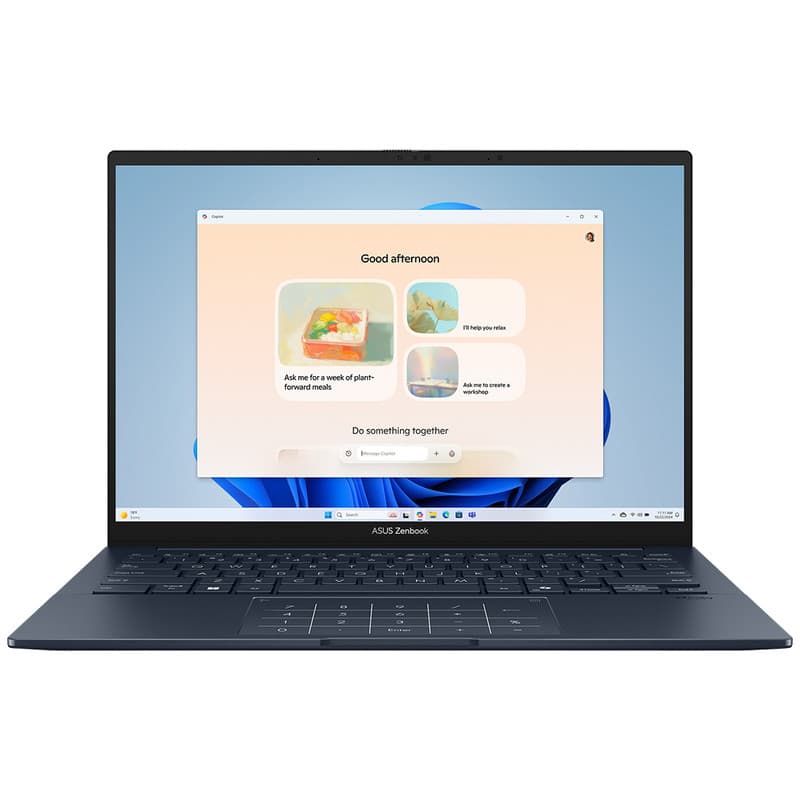 لپ تاپ 14 اینچی ایسوس مدل Zenbook 14 UX3405CA-Core Ultra 9 285H-32GB LPDDR5X-1TB SSD-WUXGA OLED Touch-Backlit-W
