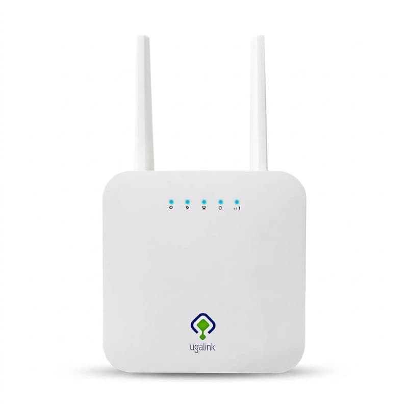 مودم روتر 4G یوگالینک مدل 4221-UG با پشتیبانی از شبکه 4G LTE CAT4، سرعت 150 مگابیت بر ثانیه، دو آنتن خارجی 5dBi، پورت LAN 10/100 و اتصال همزمان 32 کاربر