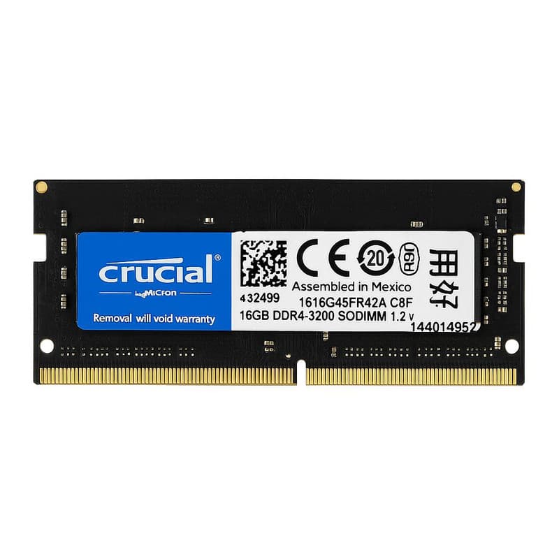 رم لپ تاپ DDR4 تک کاناله 3200 مگاهرتز کروشیال مدل 3200 ظرفیت 16 گیگابایت